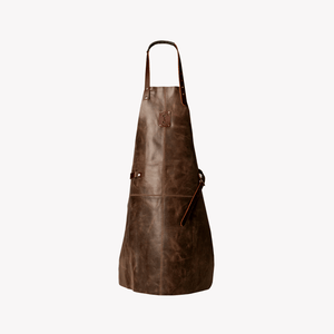 Coral & Cam Leather Apron Dark Brown
