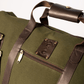 Coral & Cam Weekend Bag Canvas Olive Green Large with Leather Trims