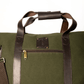 Coral & Cam Weekend Bag Canvas Olive Green Medium with Leather Trims