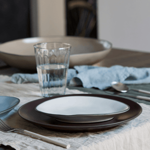 Costa Nova Stacked Organic Oval Plate Salt 20cm