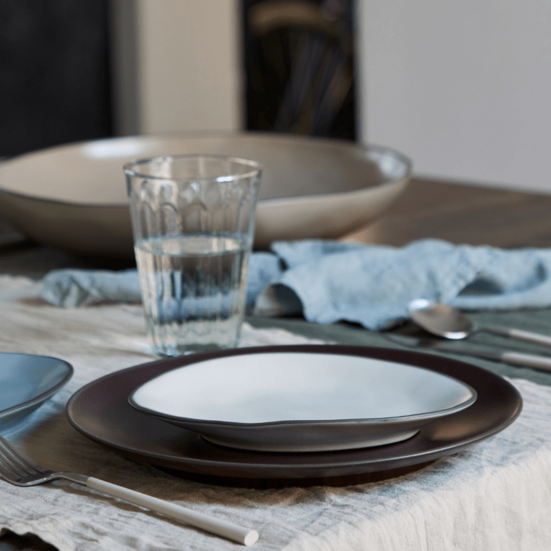 Costa Nova Stacked Organic Oval Plate Salt 20cm