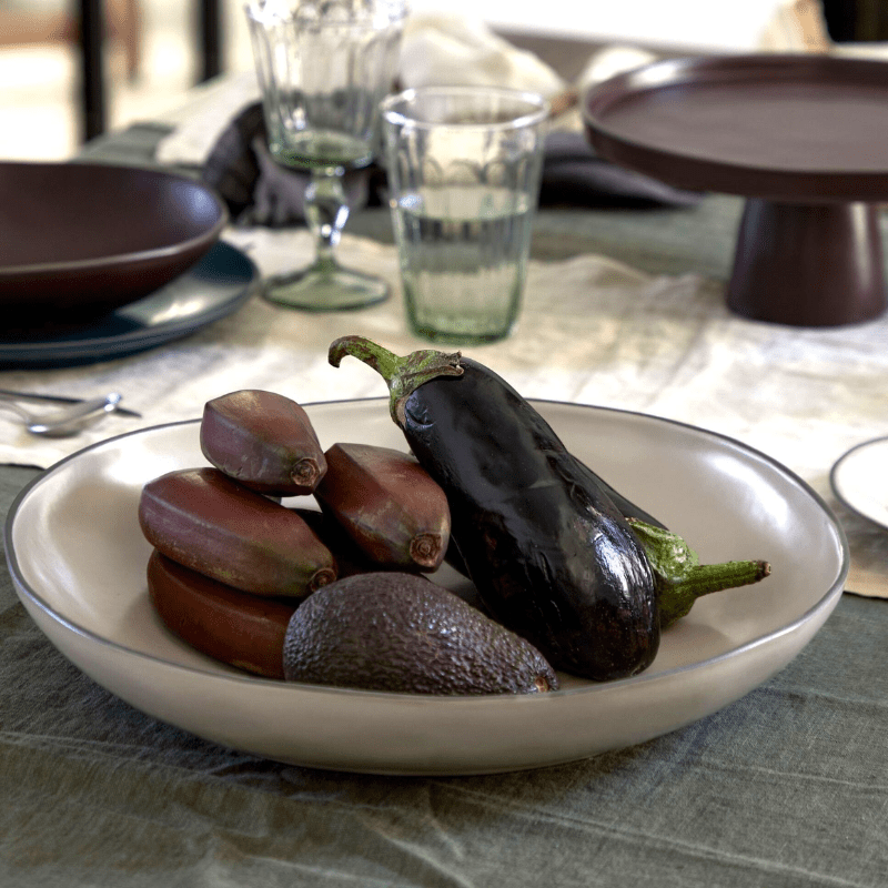 Costa Nova Stacked Organic Serving Bowl Salt 37cm