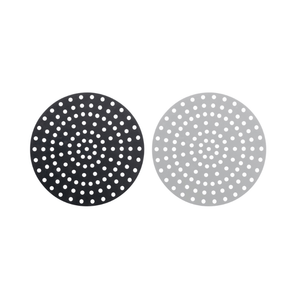 Cuisena Air Fryer Silicone Round Mat Black & Grey 19.5cm 2-Pack