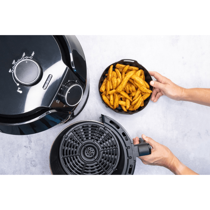 Cuisena Air Fryer Silicone Square Basket Black 18.5cm