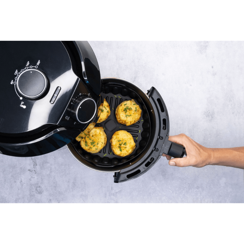 Cuisena Air Fryer Silicone Square Basket Black 21cm