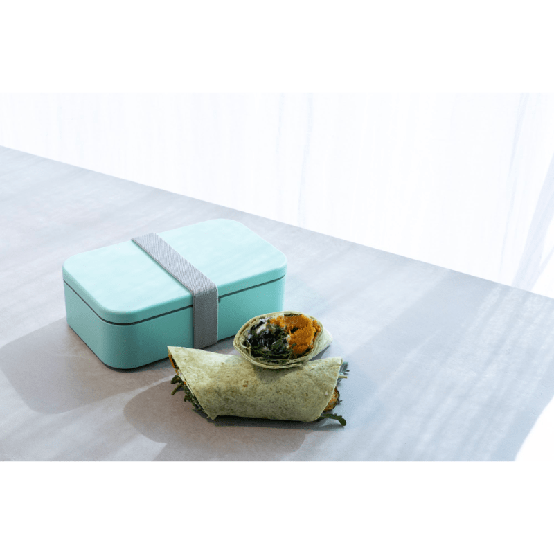 Cuisena RPET Rectangular Bento with Cutlery Aqua