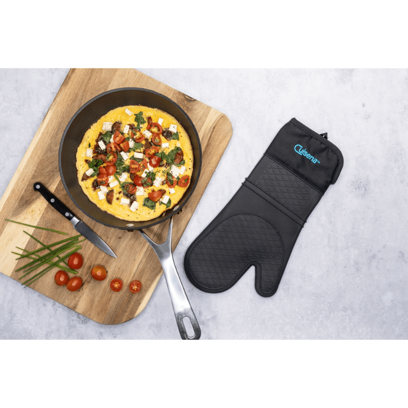 Cuisena Silicone & Fabric Oven Glove Black