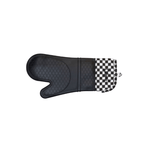 Cuisena Silicone & Fabric Oven Glove Black Check