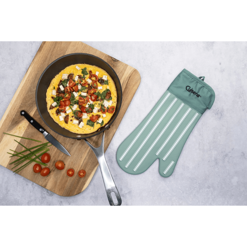 Cuisena Silicone & Fabric Oven Glove Green The Homestore Auckland