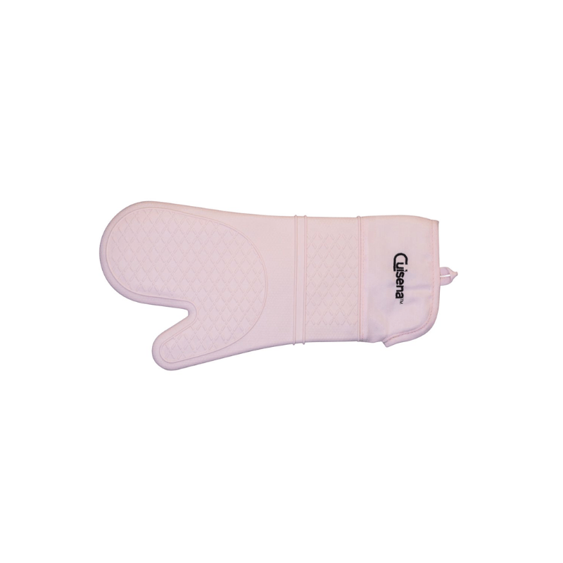 Cuisena Silicone & Fabric Oven Glove Pale Pink