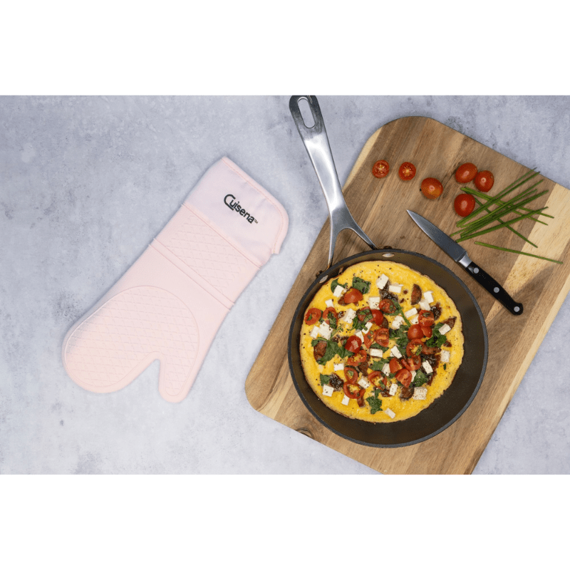 Cuisena Silicone & Fabric Oven Glove Pale Pink The Homestore Auckland