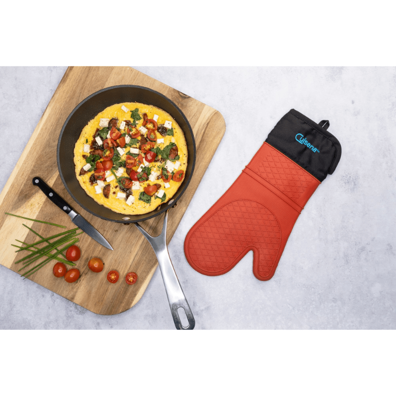 Cuisena Silicone & Fabric Oven Glove Red