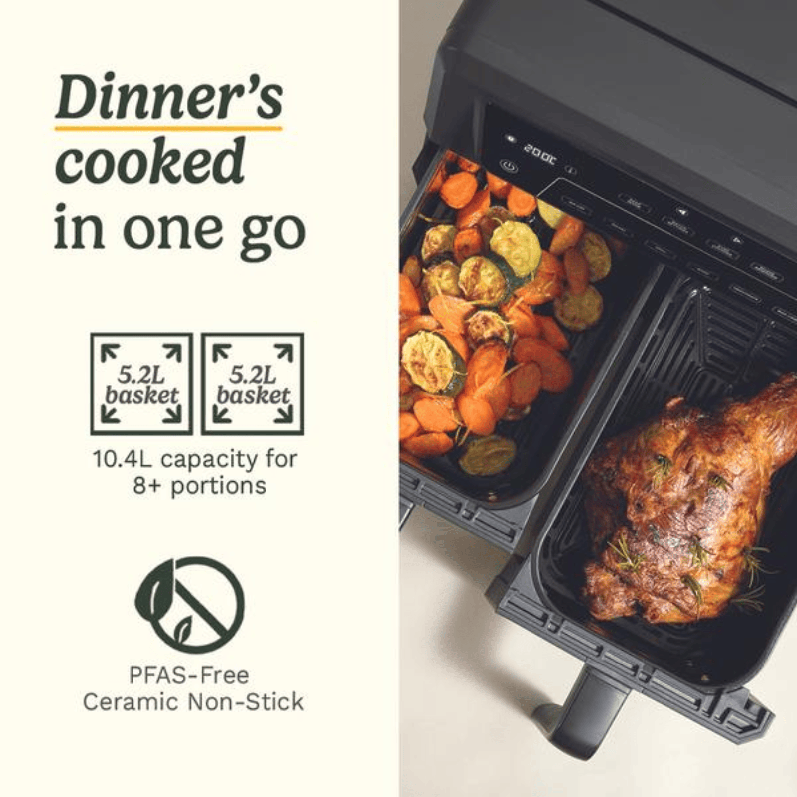 Cuisinart XXL Dual Zone Air Fryer 10.4L