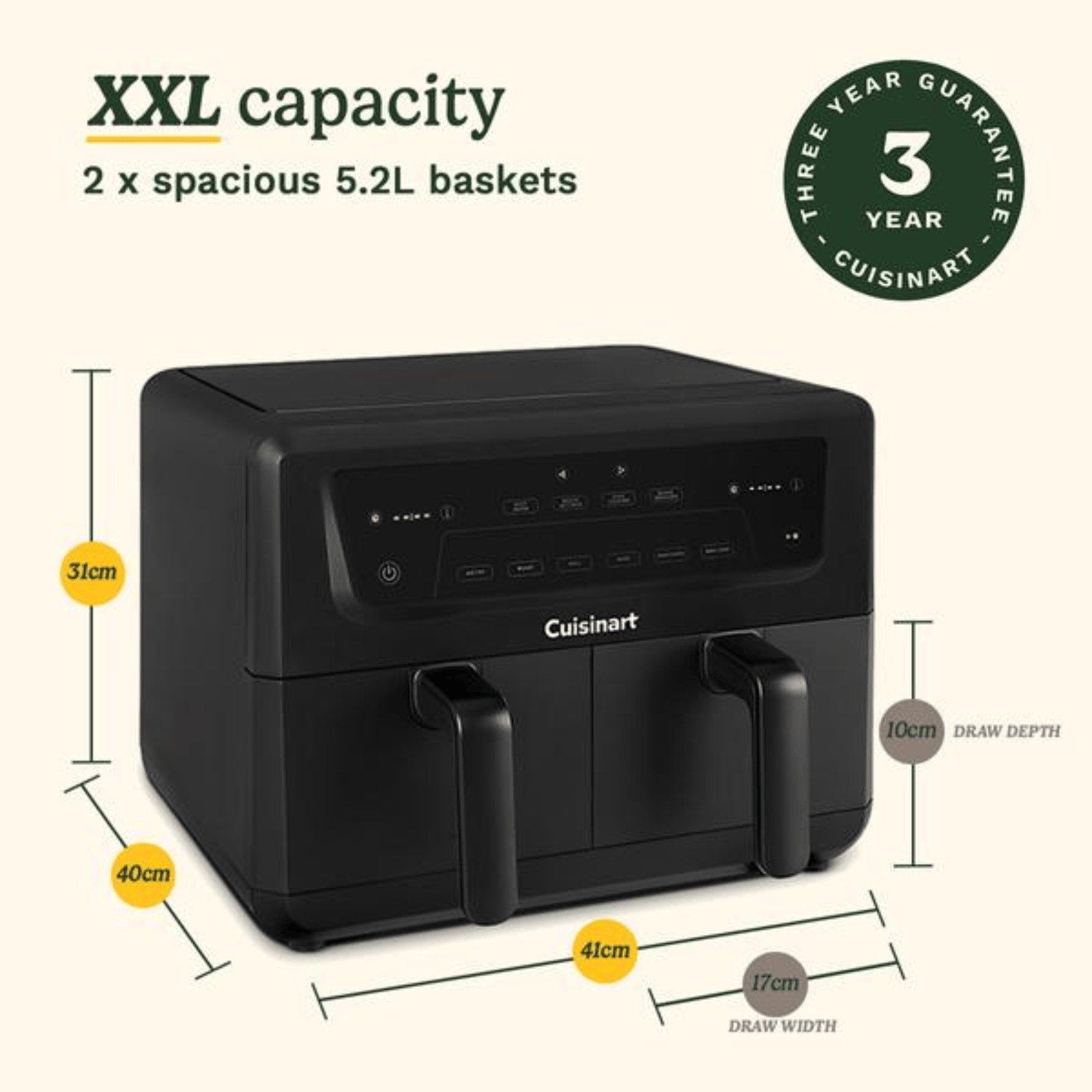 Cuisinart XXL Dual Zone Air Fryer 10.4L