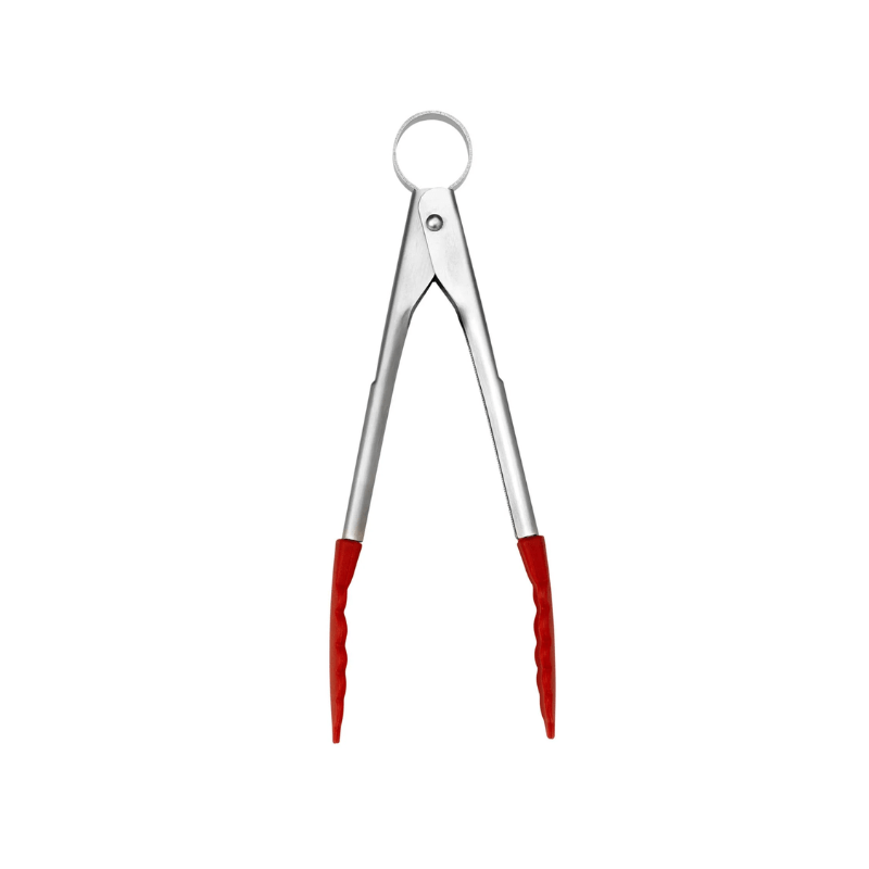 Cuisipro Silicone Locking Tongs 18cm Red