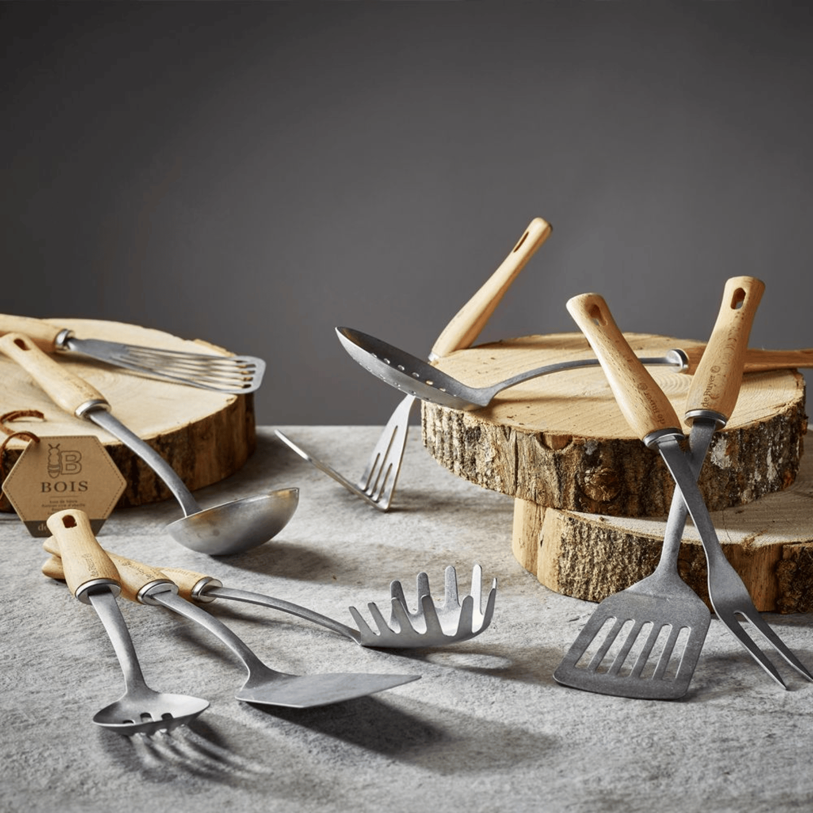 de Buyer B Bois Slotted Spoon