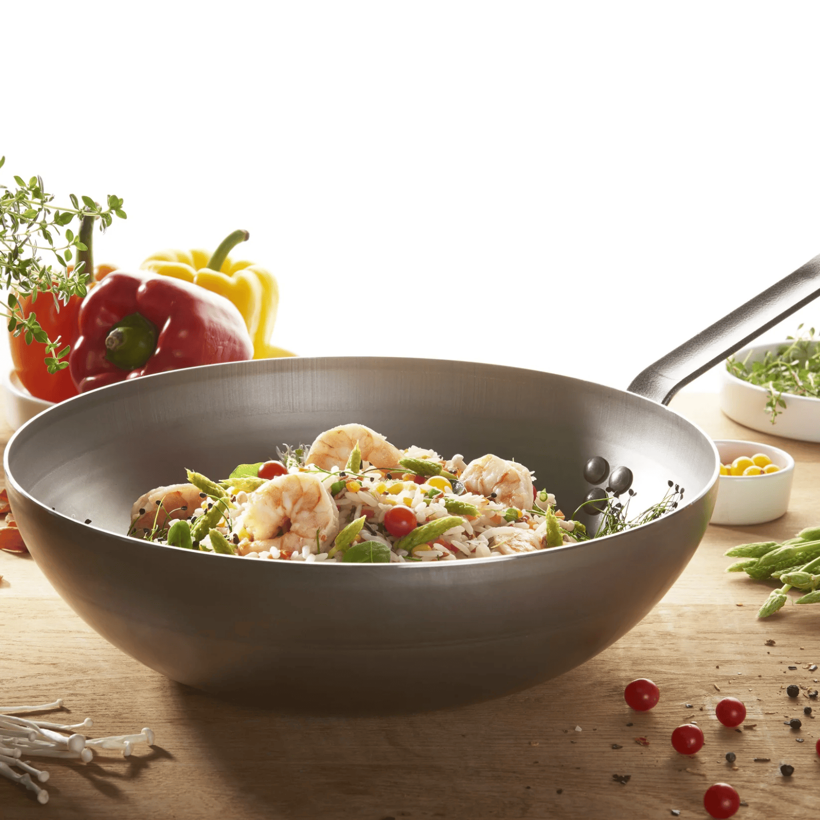 de Buyer Mineral B Carbon Steel Wok 24cm