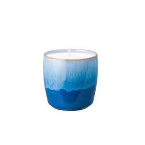 Denby Blue Haze Ceramic Candle Pot 9cm