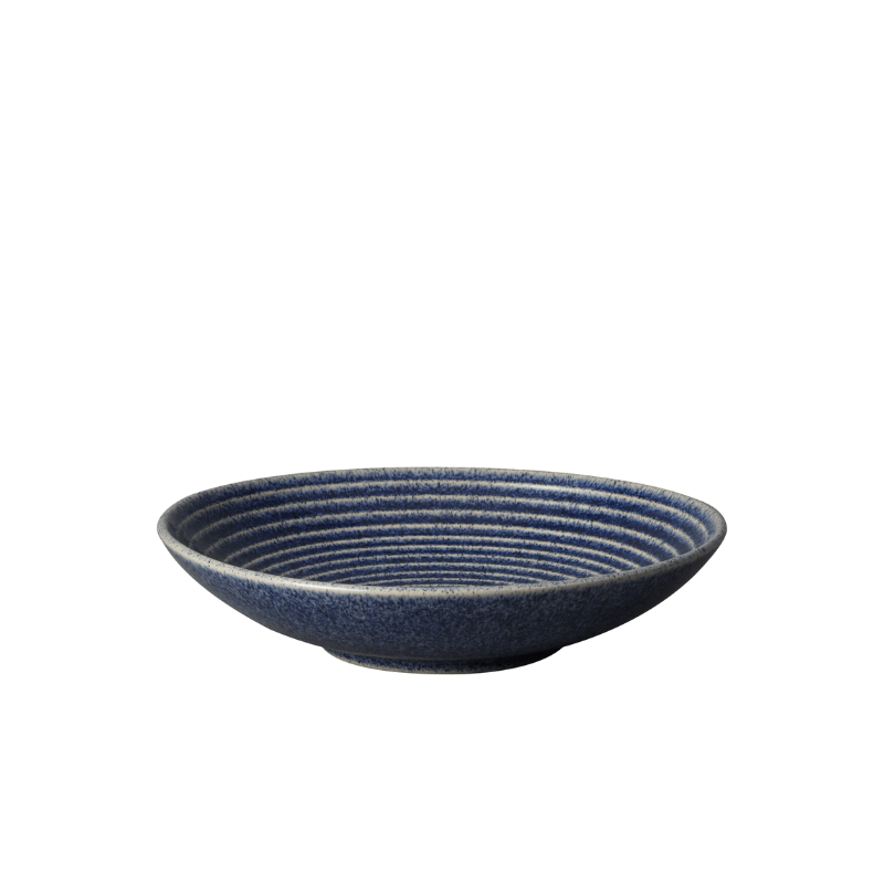 Denby Studio Blue Cobalt Medium Ridged Bowl 26cm