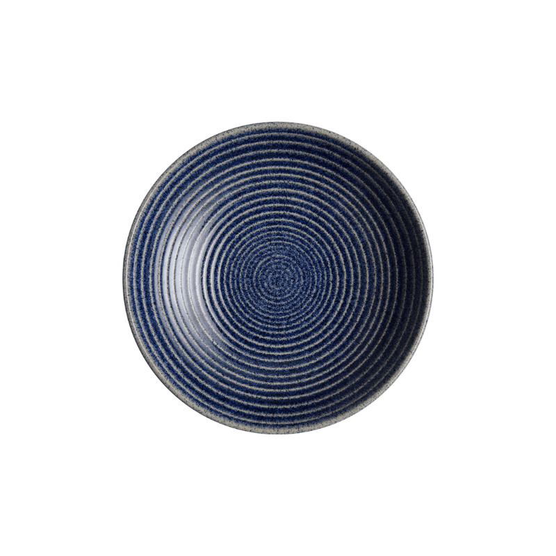 Denby Studio Blue Cobalt Medium Ridged Bowl 26cm