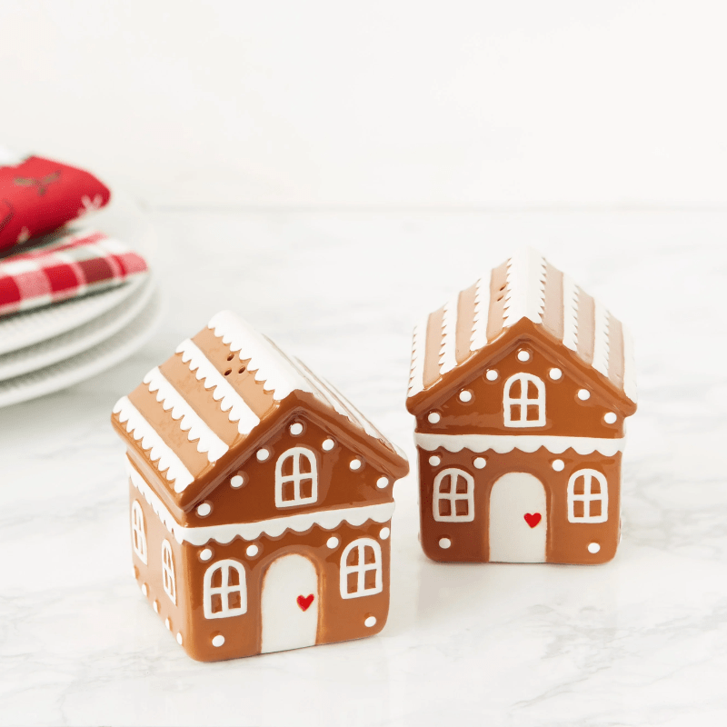 Design Imports Gingerbread House Salt & Pepper Set