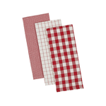 Design Imports Holiday Checks Heavyweight Dishtowel Set of 3