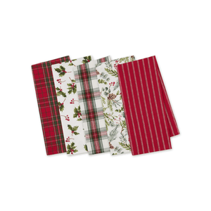 Design Imports Holiday Heritage Assorted Dishtowels