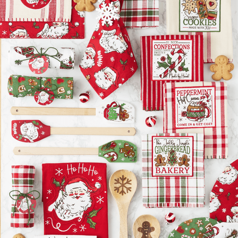 Design Imports Holly Jolly Cookie Co Assorted Dishtowels