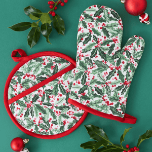 Design Imports Holly Jolly Printed Oven Mitt