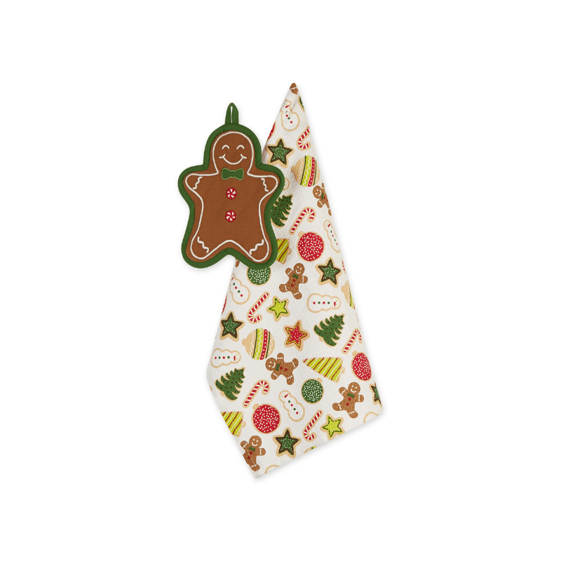 Design Imports Jolly Gingerbread Man Potholder Gift Set