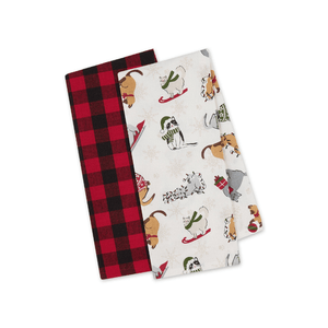 Design Imports Meowy Christmas Dishtowel Set of 2