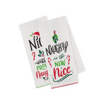 Design Imports Naughty & Nice Dishtowel Set of 2