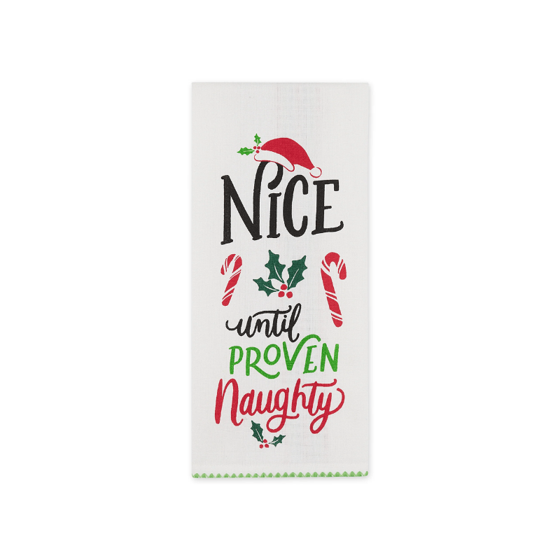 Design Imports Naughty & Nice Dishtowel Set of 2