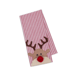 Design Imports Reindeer Embellished Dishtowel