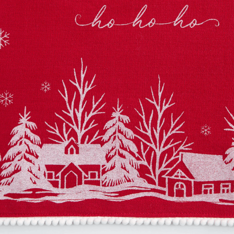 Design Imports Santa's Sleigh Embellished Dishtowel