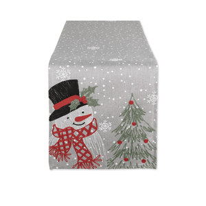 Design Imports Snowman Embroidered Table Runner