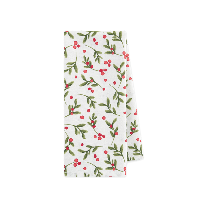 Design Imports Under The Mistletoe Assorted Dishtowels