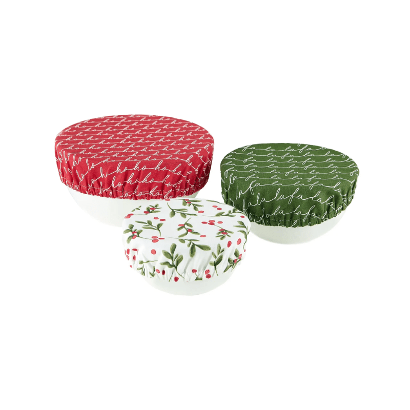 Design Imports Under The Mistletoe Dish Covers Set of 3