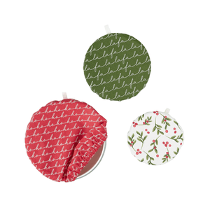 Design Imports Under The Mistletoe Dish Covers Set of 3