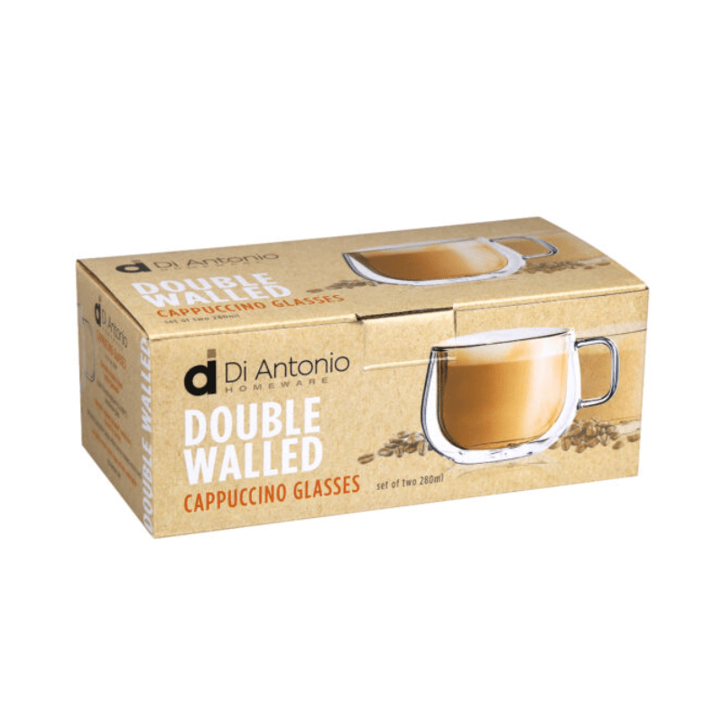 Di Antonio Double Wall Cappuccino Glasses 280ml