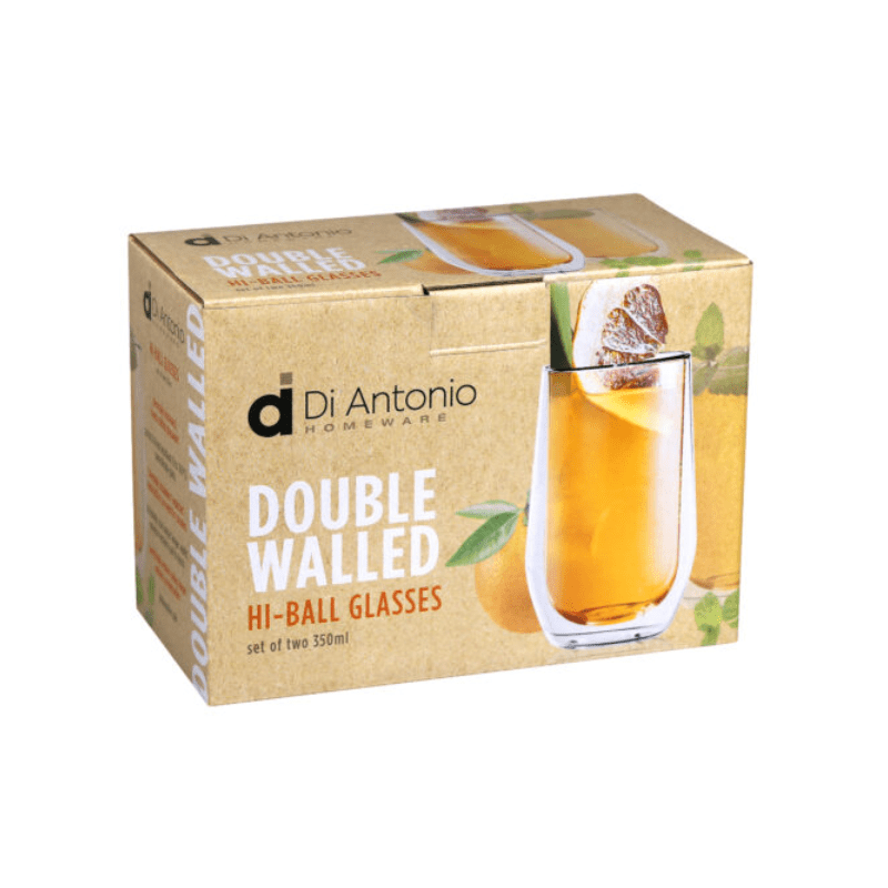 Di Antonio Double Wall Hiball Glasses 350ml