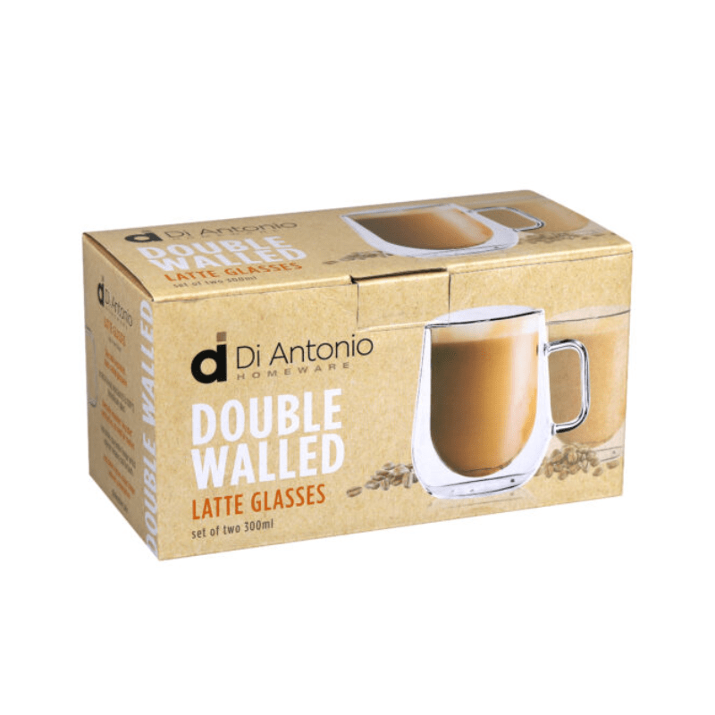 Di Antonio Double Wall Latte Glasses 300ml