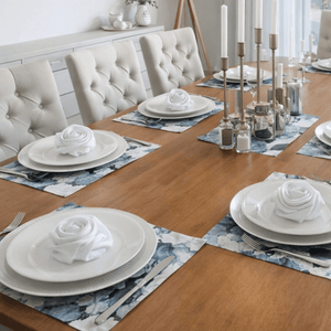Direct Paper Blue Hydrangea Paper Placemats Pack of 30