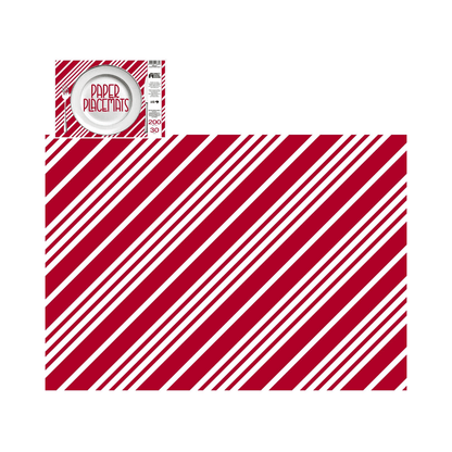 Direct Paper Candy Cane Stripe Paper Placemats Pack of 30