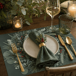 Direct Paper Eucalyptus Wreath Paper Placemats Pack of 30