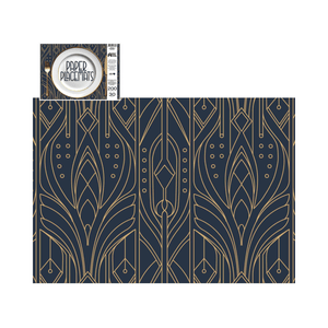 Direct Paper Gold on Navy Art Deco Paper Placemats Pack of 30