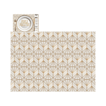 Direct Paper Gold on White Art Deco Paper Placemats Pack of 30