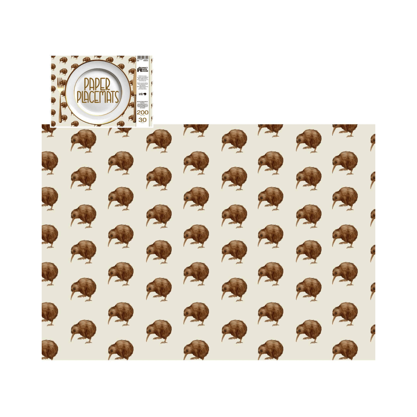Direct Paper Kiwi Paper Placemats Pack of 30