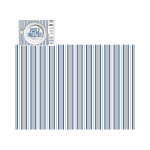 Direct Paper Silver & Sapphire Stripe Paper Placemats Pack of 30