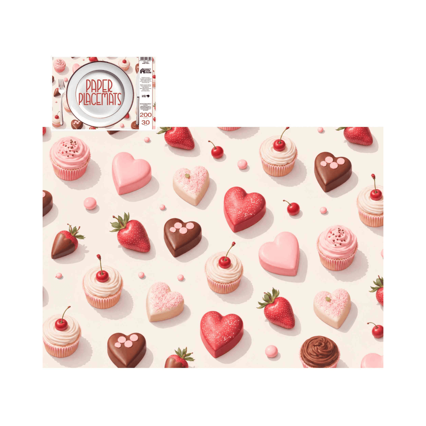 Direct Paper Sweet Treat Paper Placemats Pack of 30